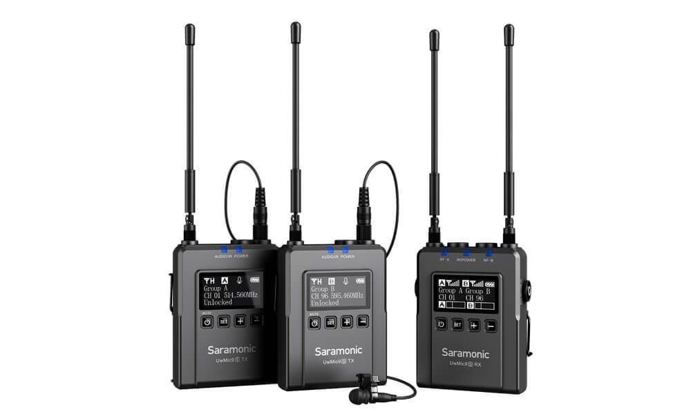 UwMic9S Kit2 (TX+TX+RX) Kablosuz Yaka Mikrofonu