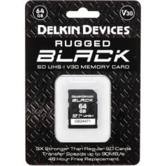 DELKIN Siyah 64GB UHS-I SD V30 Hafıza Kartı