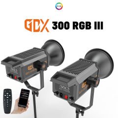 Gdx 300 RGB III Profesyonel İkili Fotoğrafçılık ve Video Renkli Dolgu Işığı Seti