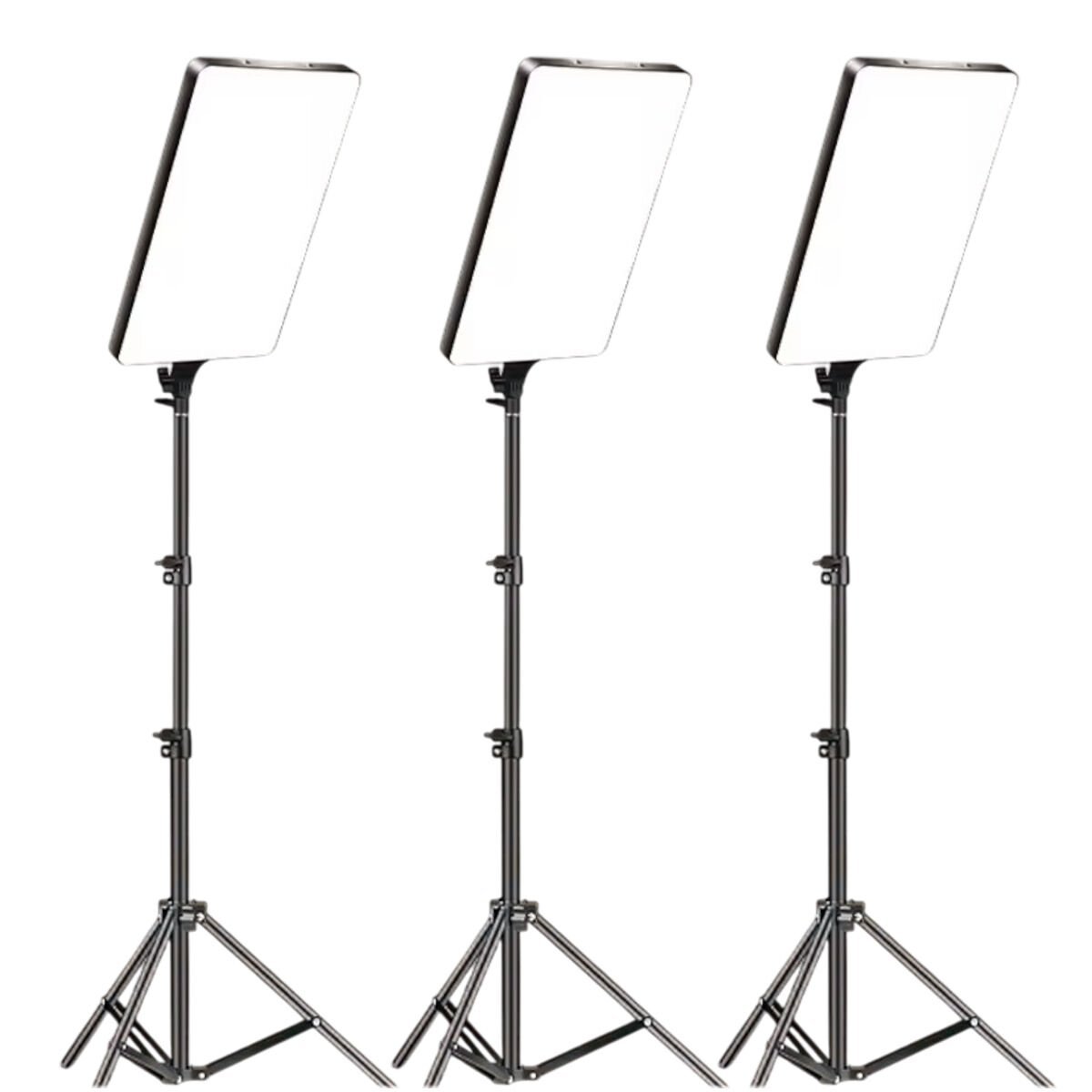 Gdx P300TS BiColor Fotoğrafçılık ve Stüdyo Aydınlatması 80 Watt LED Video Panel Sürekli Işık Üçlü Set