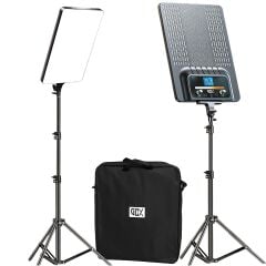 Gdx P300TS BiColor Fotoğrafçılık ve Stüdyo Aydınlatması 80 Watt LED Video Panel Sürekli Işık İkili Set