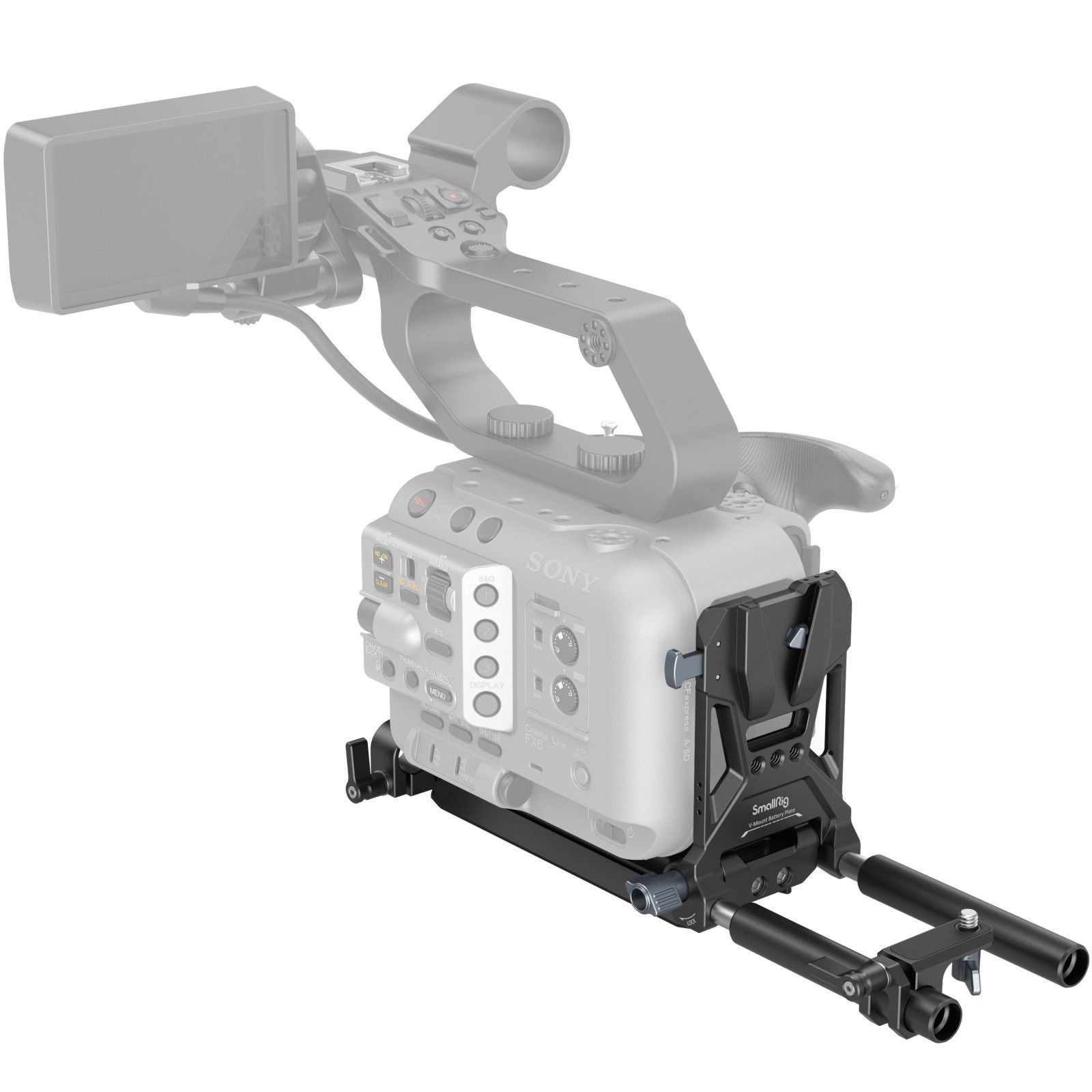 SmallRig 4323 Sony FX6 Canon C70 Sinema Kameraları için V-Mount Pil Montaj Plakası Kiti