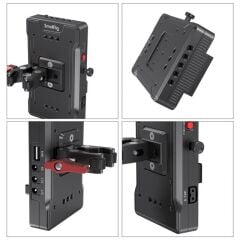 SmallRig 3202B V Montajlı Pil Adaptör Plakası Kelepçeli