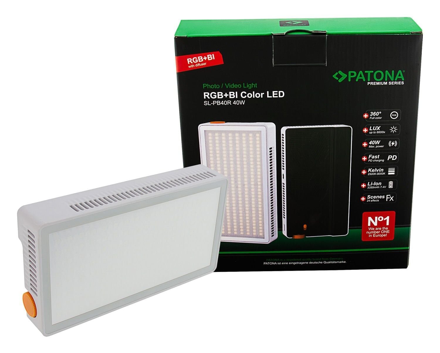 PATONA 4246 PATONA Premium LED Photo ve Video light with 120RGB ve 128 Bi-Color LEDs ve 24 effects
