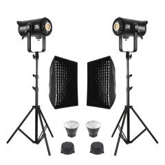 GDX EXC-220C-II 2'li Full Set (Gridli 60x90 Softbox + 260 cm Kalın Işık Ayağı)