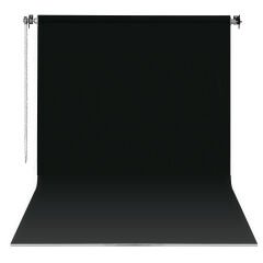 GDX Sabit Kumaş Siyah Fon Perde 2.70x5.80 Metre - Tavan ve Duvar İçin