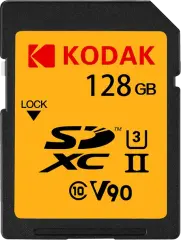 Kodak 128GB UHS-II U3 V90 SD Hafıza Kartı (280MB/s - 240MB/s)