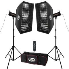 GDX HD-200II C BiColor 2'li Işık Seti 200W Video Led Işığı