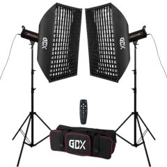 GDX HD-200II C BiColor 2'li Işık Seti 200W Video Led Işığı
