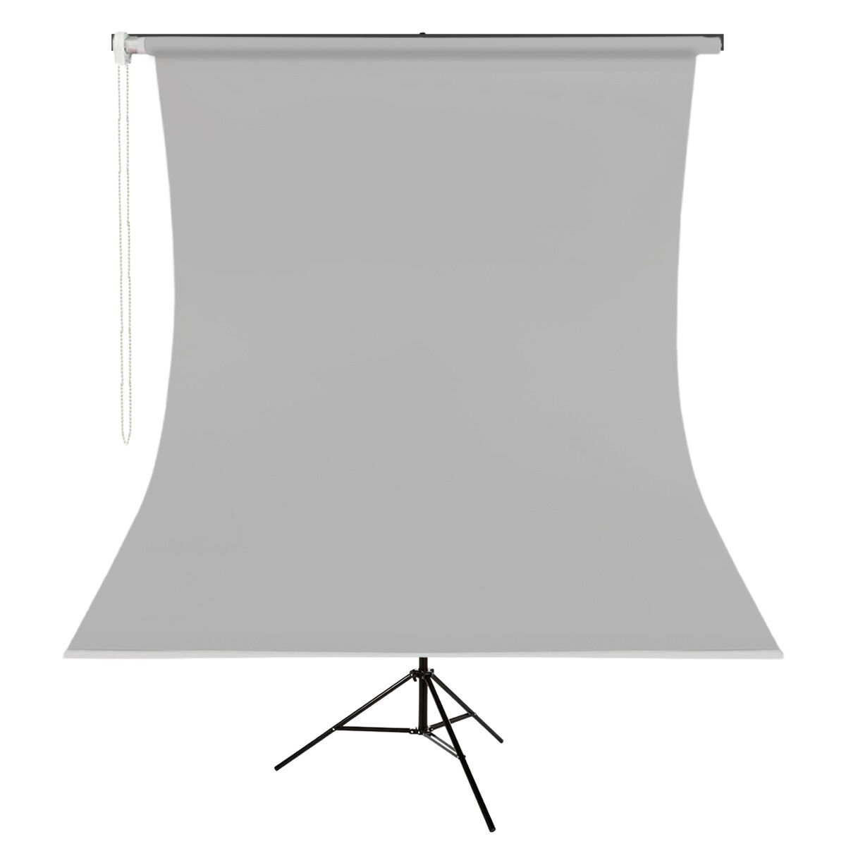 GDX Kumaş - Seyyar Vesikalık Gri Renk Fon Perde 190x400 cm