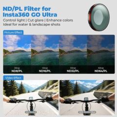 Freewell Insta360 GO Ultra ND/PL Filters 4Pack - Bright Day