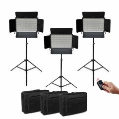 GDX CF-Led 2020W 3'lü Sürekli Video Panel Led Işık Seti