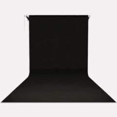 GDX Sabit (Tavan & Duvar) Kağıt Sonsuz Stüdyo Fon Perde (Black/Siyah) 2.70x11 Metre