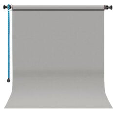GDX Sabit (Tavan & Duvar) Kağıt Sonsuz Stüdyo Fon Perde (Grey/Gri) 2.70x11 Metre