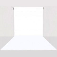 GDX Sabit (Tavan & Duvar) Kağıt Sonsuz Stüdyo Fon Perde (White/Beyaz) 2.70x11 Metre