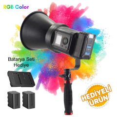GDX HDB-135R RGB Led Video Işığı - Batarya Seti Hediyeli