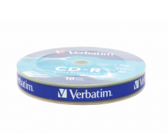 Verbatim CD-R 52X 700MB 10 Pack Wrap Extra