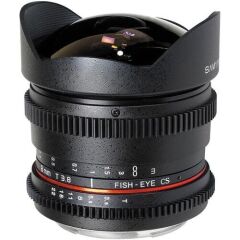 Samyang 8mm T3.8  APS-C Balıkgözü (Fisheye) Cine Lens (Sony A)