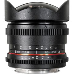 Samyang 8mm T3.8  APS-C Balıkgözü (Fisheye) Cine Lens (Sony A)