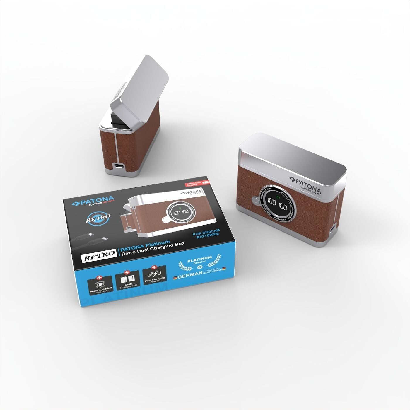 Patona 4156 Platinum Retro Dual Charging Case USB-C Canon LP-E17
