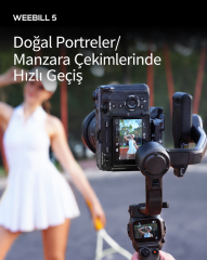 Zhiyun WEEBILL 5 -  3 Eksenli Kamera Gimbalı – AI Takip, Dahili Tutma Kolu ve 3 kg Taşıma Kapasitesi