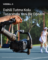 Zhiyun WEEBILL 5 -  3 Eksenli Kamera Gimbalı – AI Takip, Dahili Tutma Kolu ve 3 kg Taşıma Kapasitesi