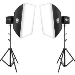 Gdx ML100 Bicolor 60x90 SoftBox Video ve Ürün Çekim İkili Işık Seti