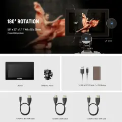 Neewer F500 Pro 5.5'' 2000 Nits 4K HDMI Dokunmatik Kamera Monitörü