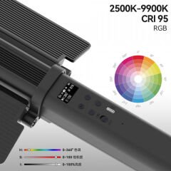 Gdx LP550 RGB Fotoğrafçılık ve Video için Renkli Işık Çubuğu İkili Set