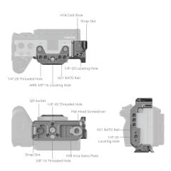 SmallRig 4772 Sony FX3 / FX30  için  ''HawkLock'' Hızlı Çıkarma Yarım Kafesi