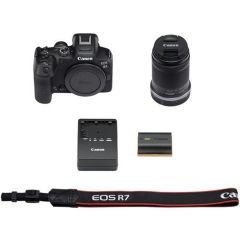 Canon EOS R7 + 18-150mm Lens + EF-EOS R Mount Aynasız Fotoğraf Makinesi (Canon Eurasia Garantili)