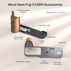 Freewell Fuji X100VI L Bracket Premium Grip Siyah
