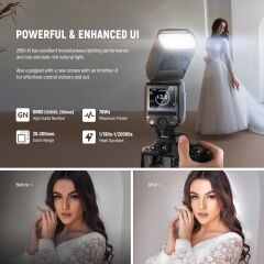 Z880-C TTL Canon Uyumlu 76W Akülü Tepe Flaşı