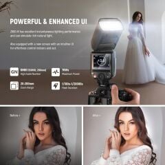 Z880-C TTL Canon Uyumlu 76W Akülü Tepe Flaşı