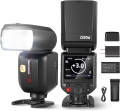 Z880-N TTL Nikon Uyumlu 76W Akülü Tepe Flaşı