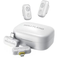 Hollyland LARK A1 Combo White 2 Kişilik Kablosuz Mikrofon Sistemi - Beyaz