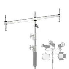 Neewer UA005 Üçlü Başlık Profesyonel Stüdyo Işık ve Aksesuar Taşıyıcı Boom Kolu