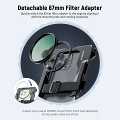 Neewer PA017 Telefon Kafesi & 67mm Filtre adaptörlü