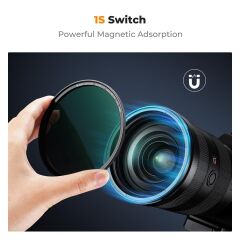 K&F Concept 82mm NANO-X Magnetic MRC-ND1000 / MRC-CPL / MRC-UV Filtre Seti