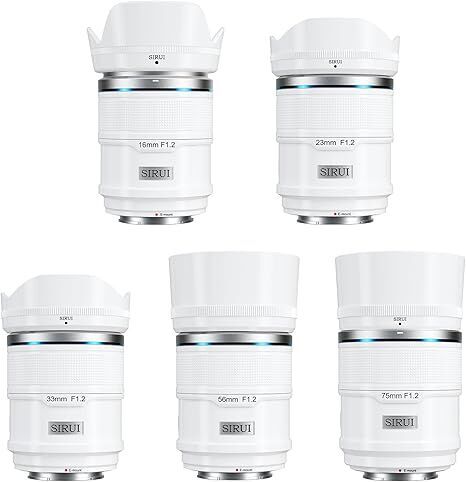 Sirui Sniper F1.2 APS-C Autofocus Sony E Mount 5'li Lens Kiti (Beyaz)