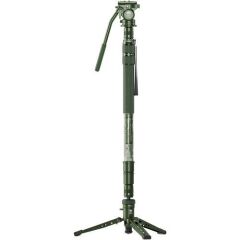 Sirui CVM-145P+CT5X 3 Kademeli Carbon Fiber Monopod Kit (Kobalt Yeşil)