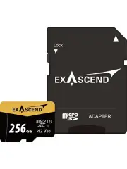 Exascend Catalyst microSD V30, A2 256GB, w/ adapter - 175MB/S Read -150MB/S Write