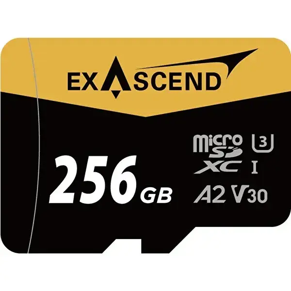Exascend Catalyst microSD V30, A2 256GB, w/ adapter - 175MB/S Read -150MB/S Write