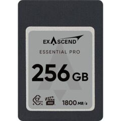 Exascend Essential PRO 256GB CF Express 4.0 Type A YENİ - VPG400-certified - up to 1,800 MB/s read and 1,650 MB/s write