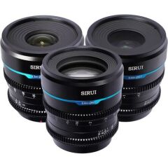 Sirui Night Walker T1.2 S35 Sony E Mount Cine Prime 3'lü Lens Kit