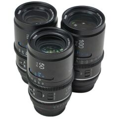 Sirui Astra Series AF T1.8 1.33x Full Frame Blue Flares Anamorphic Sony E Mount 3'lü Lens Kit