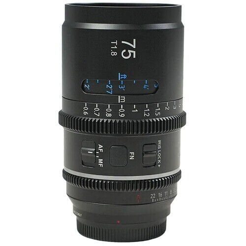 Sirui Astra Series AF 75mm T1.8 1.33x Full Frame Blue Flares Anamorphic Sony E Mount Lens