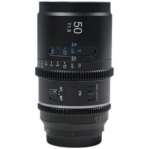 Sirui Astra Series AF 50mm T1.8 1.33x Full Frame Blue Flares Anamorphic Nikon Z Mount Lens