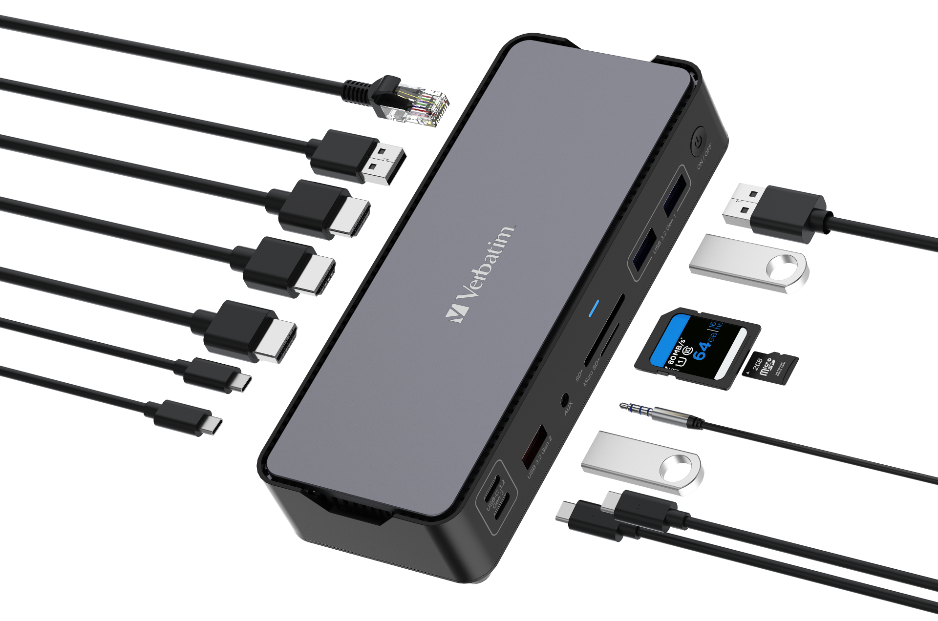VERBATIM 32171 - USB-C DOCK 15 Port CDS-15