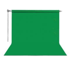 Gdx Sonsuz Yeşil Fon Perde (Kumaş) 2.70x5.80 Metre, Boru, Makara, Zincir